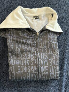 Men’s AND1 Basketball Hoodie full-zip hoodie with all-over text print